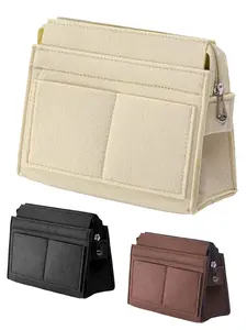 Felt Bag Organizer Insert, Multi-pocket Felt Bag Organizer, Travel Organizer for Handbag Tote Bag, Purse Organizer, Bag Accessories for Women & Men