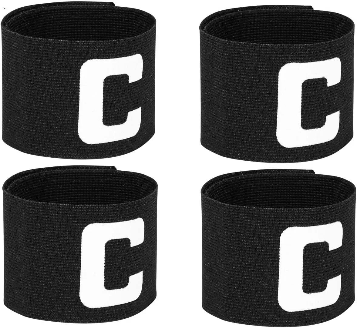 Sporty Football Captain's Armbands, Nylon Adjustable Armbands for Adult Players, Suitable for Soccer, Rugby, Basketball