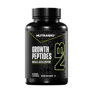 NutraBio Growth Peptides | Muscle Accelerator with DiLeucine & PeptiStrong | Natural Peptides for Muscle Growth Men & Women | 28 Servings