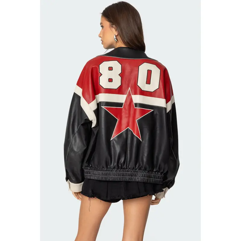 レア　米国製 Vanson Star Leather Bomber JKT　40 FLY GEENIUS X VANSON | STAR JACKET | BLACK-NAVY-RED – FLYGEENIUS