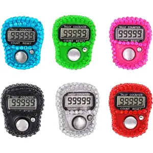 Finger Counter -Islamic Tasbih Bead- 5 Digital LED  Handheld Tally Counter Clicker with Case Mechanical Manual Clicker Number Lap  Counter