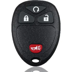 Keyless Entry Remote Car Key Fob Compatible with Chevy Silverado Avalanche Captiva Tahoe Traverse, GMC Sierra Acadia Yukon, 2007-2015 Remote Start Replacement OUC60221, OUC60270 (4-BTN)