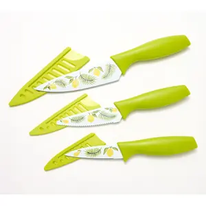 Temp-tations Set of (3) 6", 4", 3.5" Fruit Knives
