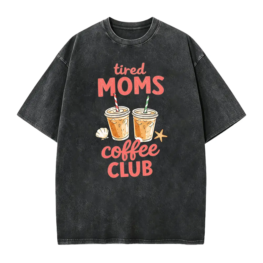 Tired Moms Coffee Club TShirt, Funny Mom Shirt, Mom Life Tee, Iced Coffee Lover Gift, Beach Mom Shirt, Cute Summer Mom Tee, Mothers Day Gift