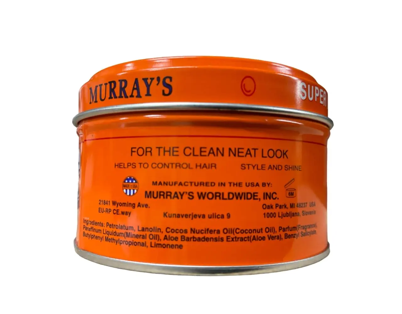 MURRAY'S Super Light Pomade with Coconut Oil & Lanolin, Lightweight Styling for Shiny, Natural Curls, 3 oz, Curly Hair, Shiny Hair, 3Oz, Light Gel, Cocos Nucifera Oil (Coconut Oil)