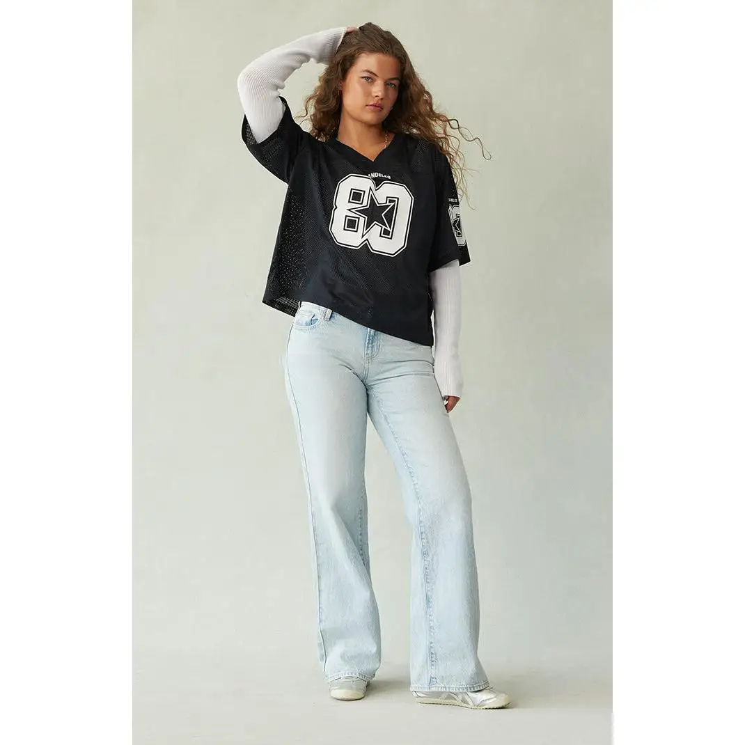 Pacsun Women's Zoe Low Rise Girlfriend Jeans Light Indigo