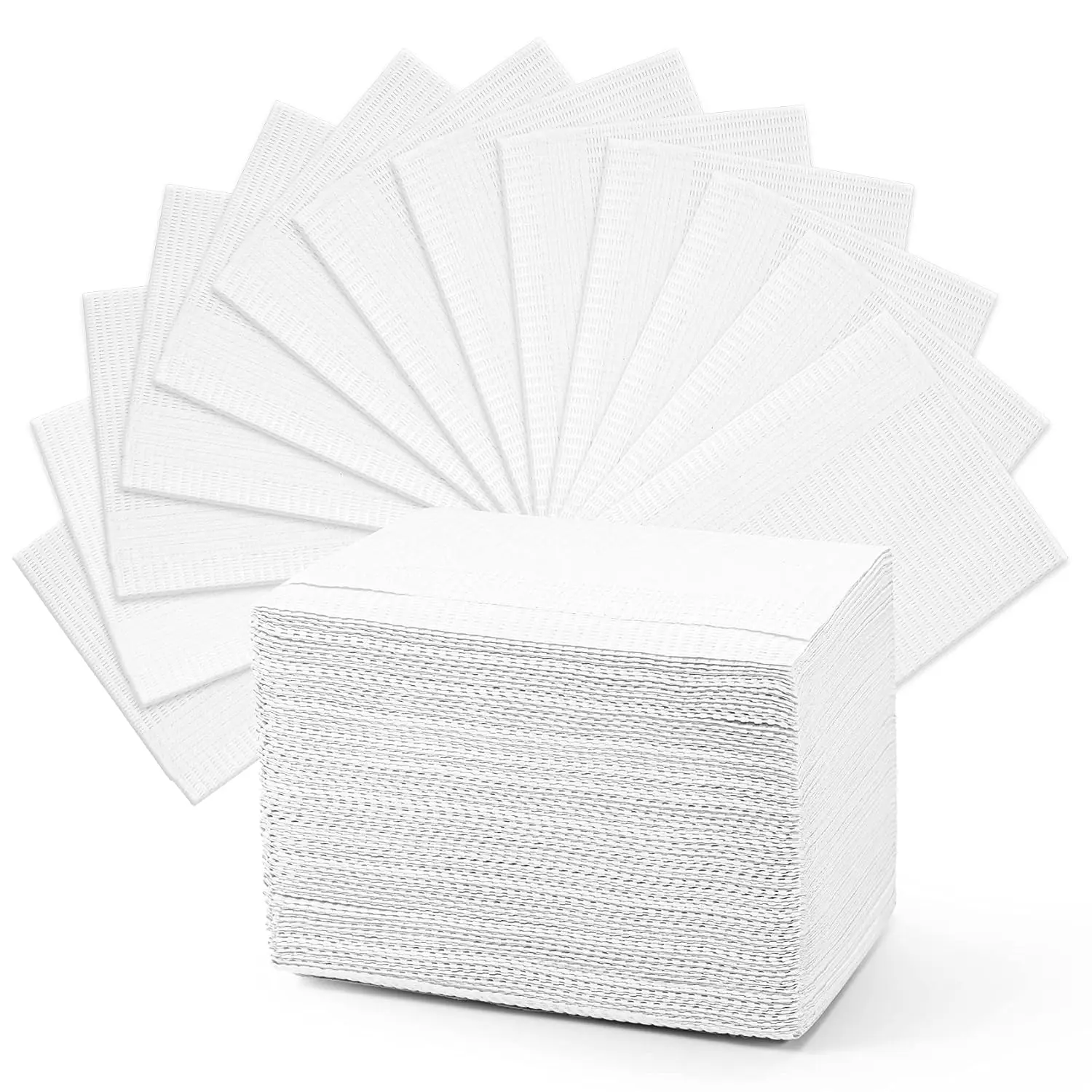 3 Ply Disposable Dental Bibs Waterproof Patient Napkins 13x18" White Tattoo Bibs for Dentist Tray Covers