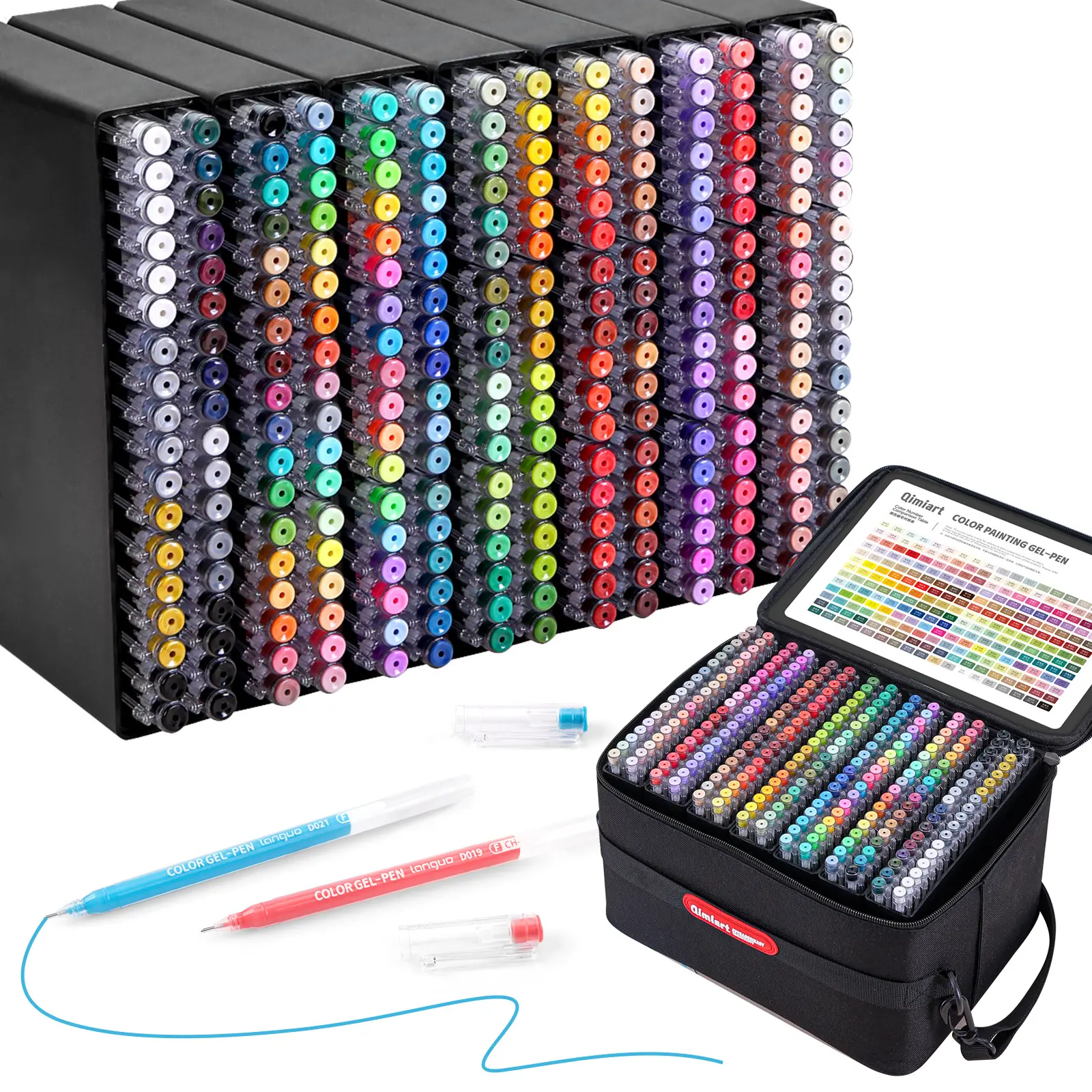 Gel Pens For Coloring, 252 Pack Colored Pens for Black Paper & White Paper, 0.6MM Fine Point Pens for Coloring, Writing, Drawing, Journaling, Note Taking, School, Office, Home