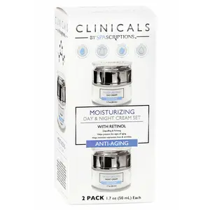 Clinicals Moisturizing Day & Night Cream Set Moisturizer Daily Moisturize Skincare Comfort Retinol Pack Smooth