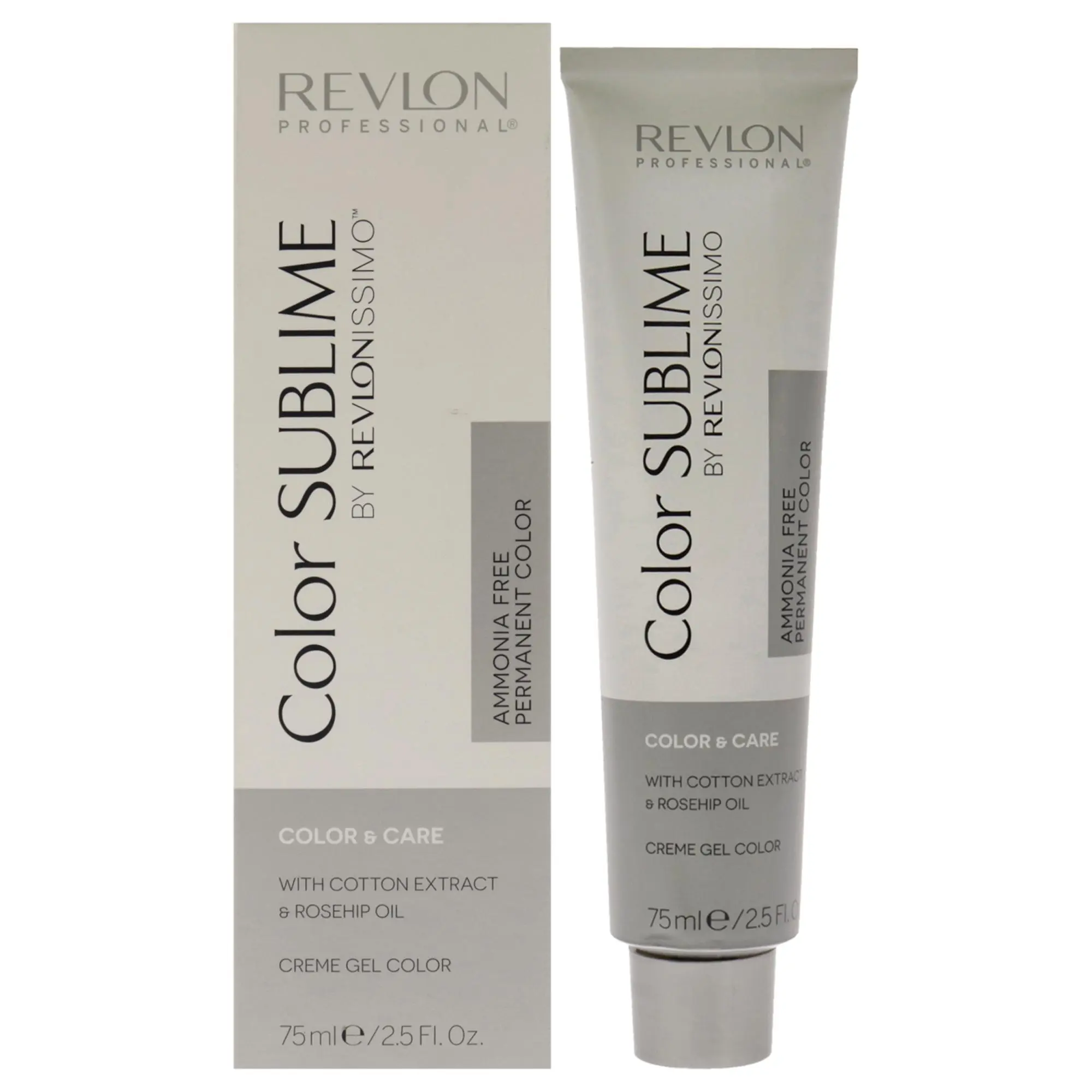 Revlon Professional Revlonissimo Color Sublime Permanent Dye, 5.12 Light Ash Iridescent Brown - Ammonia-Free Creme Gel to Apply Evenly, 75ml Tube Pack, Haircare