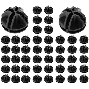 Wire Cube Plastic Connector 50Pcs Wire Grid Cube Organizer Connector for Modular Closet Storage Organizer and Wire Shelving (Black)