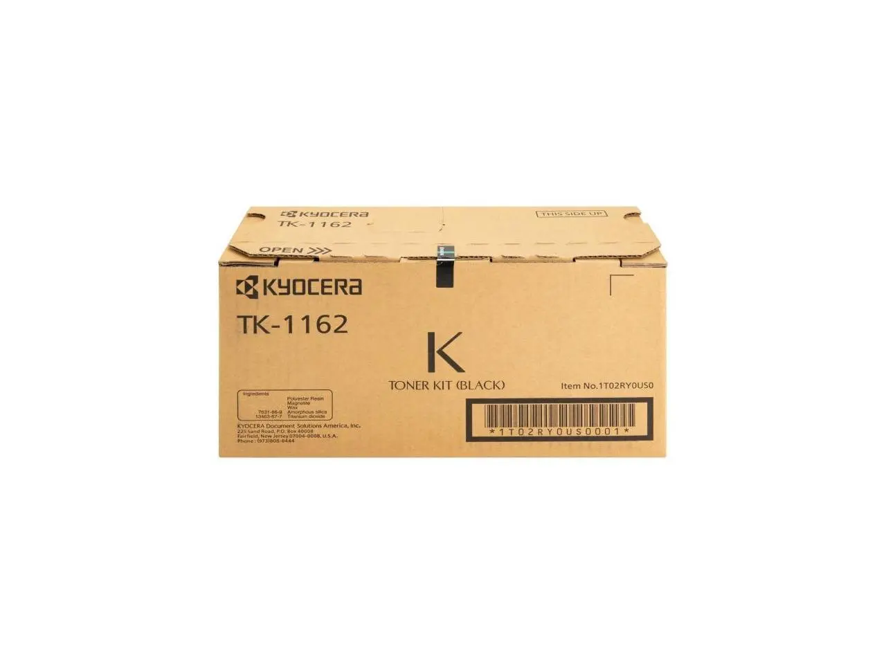 Black Toner Cartridge for Kyocera TK-1162 ECOSYS P2040dw, Genuine Kyocera Brand