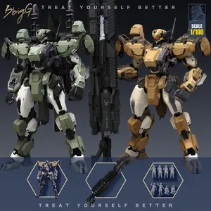 High-End 1/100 Scale Mecha Assembly Model, Fully Articulated Figure with Complete Internal Structure, 25.5cm Sci-Fi Robot Collectible, Articulating Figures