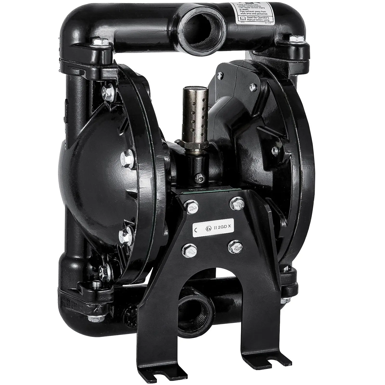 Air-Operated Double Diaphragm Pump, 1-Inch Inlet And Outlet, Aluminum Construction, 35 GPM Flow Rate, Maximum 120 PSI, Industrial Use, QBY4-25LF46-1-Inch-35, Suitable For Water, Oil, And Chemical Transfer