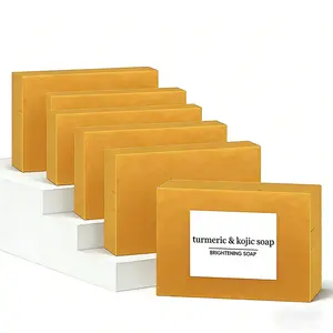 Lemon Turmeric Kojic Acid Soap Bar Radiant Skincare Solution for Face & Body Dark Spot Remover Brightening Cleanser Nourishes Dry Skin Cleanses Moisturizes
