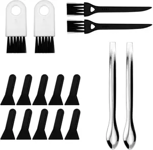 Brushes Scrapers Spoons Set for Herb Grinder Pipe Cleaners Tool Pollen Kit for Herb Grinder Box Cleaning