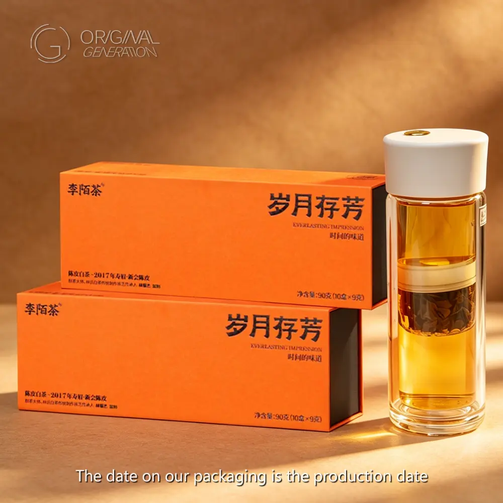 BOGO Two Cartons The Days Shoumei White Tea (1 Carton 30packs)×2 2017 WIth Tangerine From Xinhui With Free Bottle