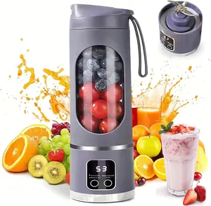 Digital Multimode Juicer Blender - Smart LED Display, 2026 New Portable Blender for Shakes and Smoothies, 450ml Cordless Personal Blenders for Travel, Gym, Leakproof, USB Rechargeable