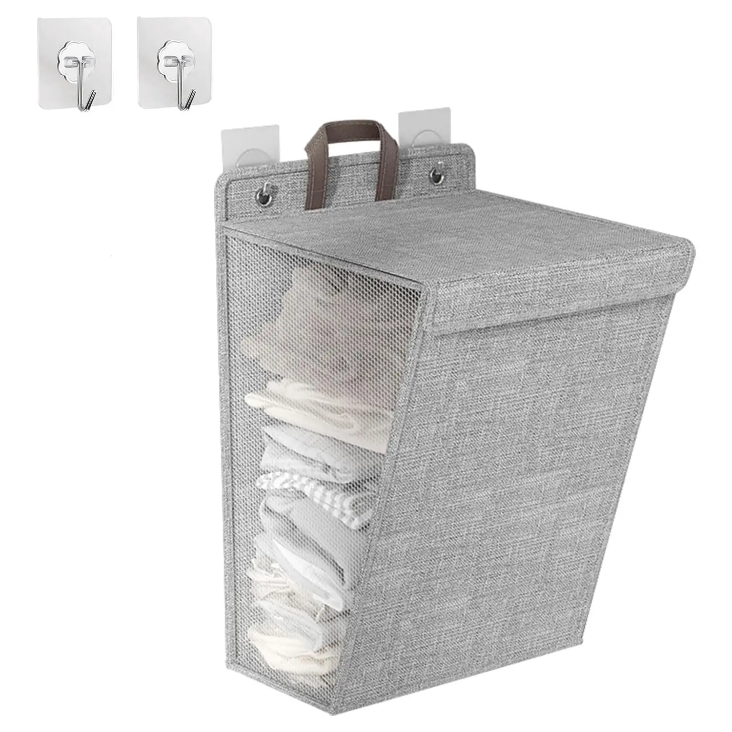 Laundry Basket Clothes Hampers for Laundry, Collapsible Laundry Hamper with Lid and Handles, Portable Dirty Clothes Basket for Laundry Room and Bedroom, Versatile Storage Basket Small Laundry Basket