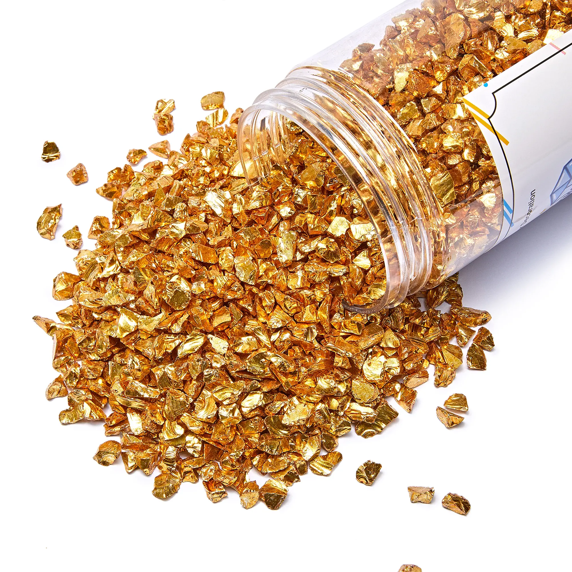 High Luster Fire Glass Gravel Stone Glitter,Broken Glass,Fire Gems Chips,Crushed Glass for Fire Pit Crafts Resin Art Aquarium Garden Decoration,6-9mm,370g