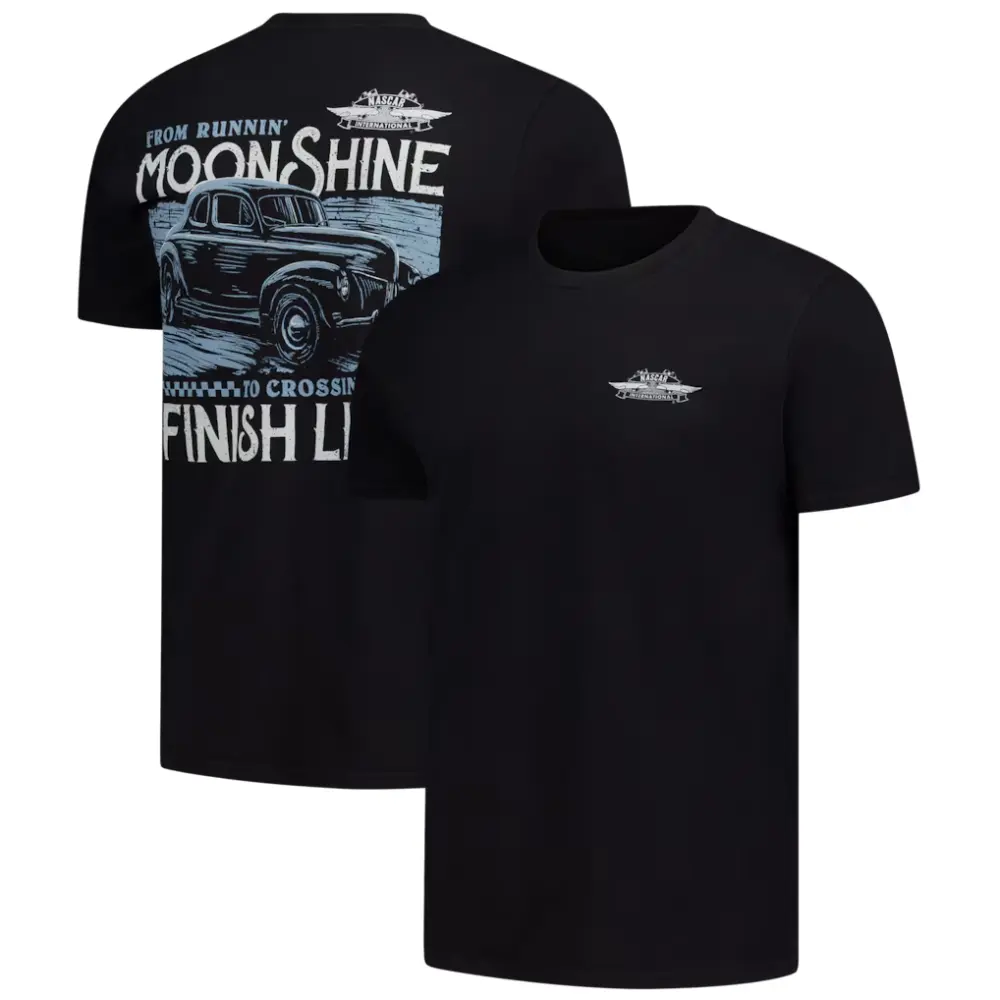 NASCAR Moonshine Racing Shirt Front and Back, Vintage Stock Car History Tee, From Moonshine to Finish Line T-Shirt, Fan Gift