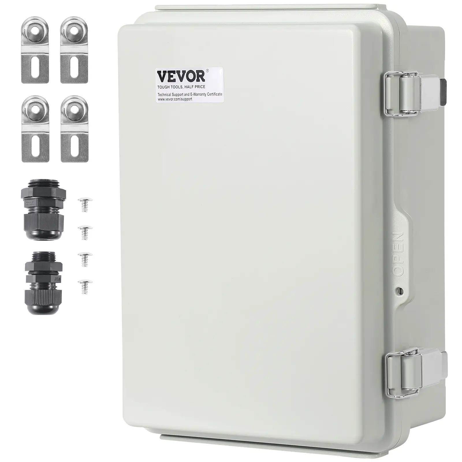 【DealsForYouDays】VEVOR Outdoor Electrical Junction Box 11.81 x 7.87 x 7.08 inABS Plastic Enclosure with Stainless Steel LatchIP67 Dustproof Waterproof for Outdoor ProjectsHard Plastic, Hard Plastic