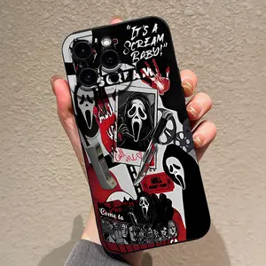 Halloween Skull Face Cellphone Case Casing for iPhone 16 11 12 13 14 15 Pro Max Plus XR 14plus 13promax 16promax 12pro 13mini, Durable Protective Protection Tpu Cover, Skeleton Accessories