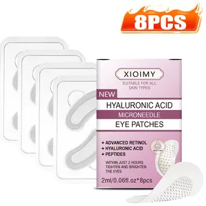 8pcs Hyaluronic Acid Micro Needle Eye Mask, Injected Retinol and Peptides, for Eyes Face Nose, Strong Moisture Tighten Skin, Eye Patches
