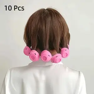 10-Piece Heatless Curling Wand Set, Easy DIY Hair Styling Tools, Anti-Slip Grip, Suitable for All Hair Types, Home Use, Professional Quality, Heatless Curling Rod, Heatless Curler, Hair Curlers