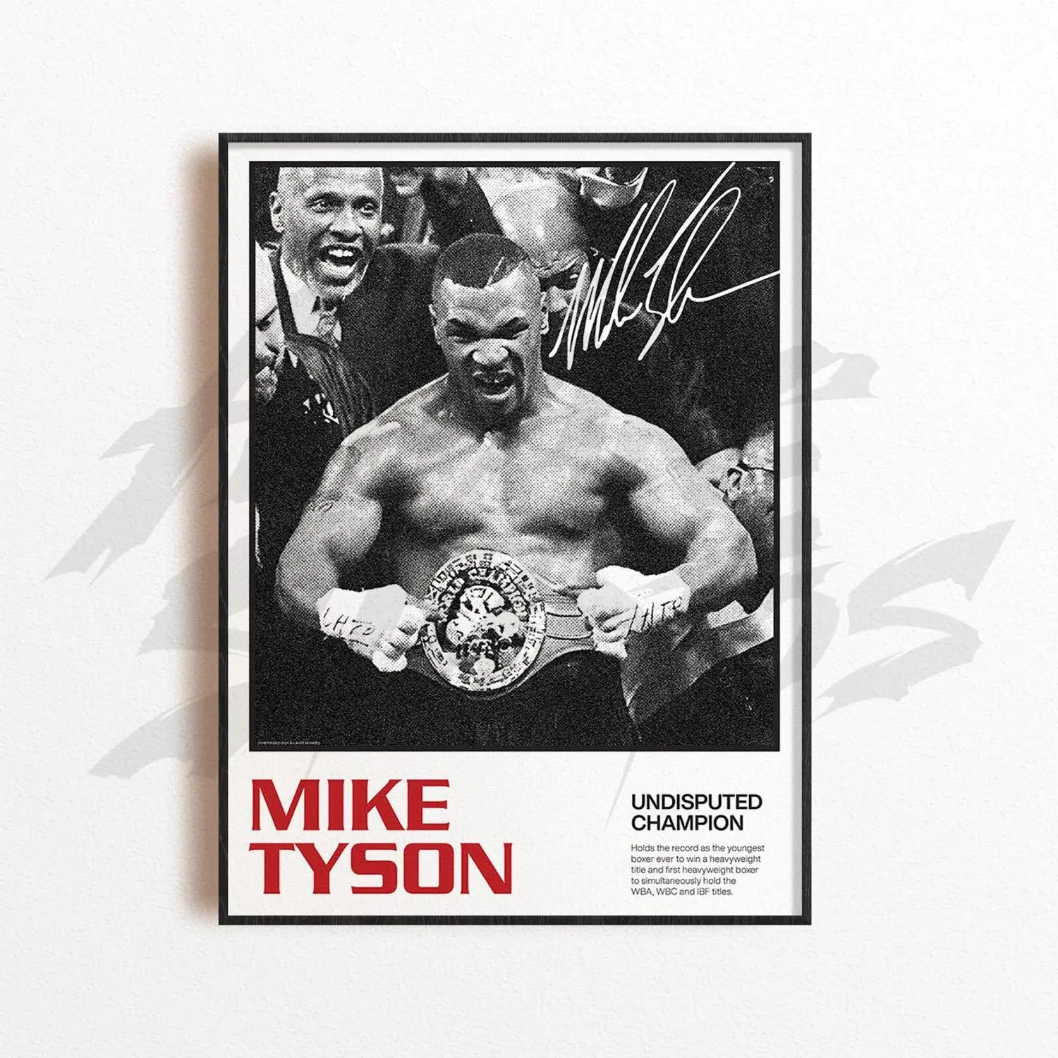 Mike Tyson Art Print, Boxing Art Print, Boxing Arts Wall Decor, Home Gym Decoration, Sports Gift, Boxing Fighter Poster, Combat poster