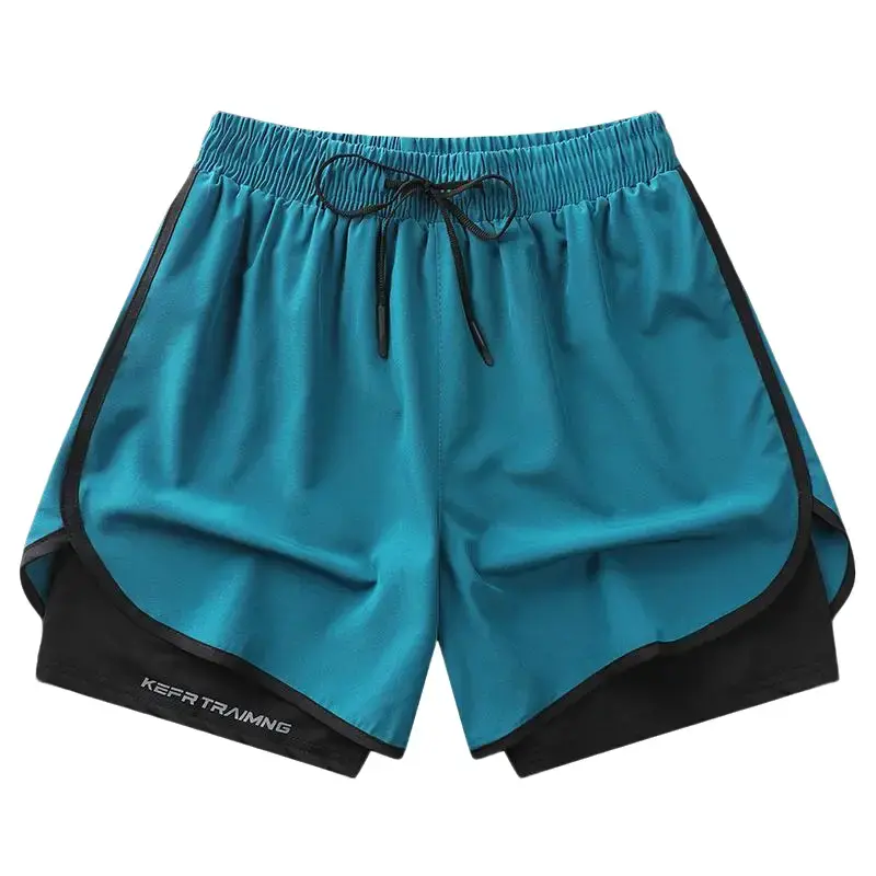 Men's Fitted Cut Sporty Chic Athletic Shorts with 2-Piece Look, Fitted Waist, Lightweight, Quick-Drying, Moisture-Wicking, Breathable, Comfortable, Suitable for Outdoor Sports, Gym Workouts