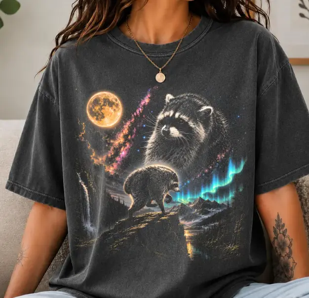 Youth and Adult Jimothy Raccoon Shirt, Viral Seattle Feral Legend Graphic Tee, Funny Raccoon Meme T-Shirt, Unisex Animal Fan Gift