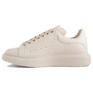 Alexander McQueen Oversized Leather Sneaker for Men: Comfortable Low-Top Casual Shoes in Beige Trending Shoes, House White Official Shoes to Get / Maison Mihara Verifiable, with credentials and supporting global authentication