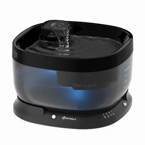 APETDOLA  Olly Wireless Dog Water Fountain,FathersDayGift Automatic 7L Water Bowl for Large Dogs, 3 Work Modes, Cordless, Ultra-Quite Dispenser