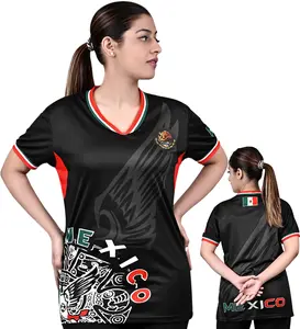 Fury Men's & Women's Mexico Soccer Jersey with Ribbed Collar Latina Jersey mexican jersey camisa de unisex fit