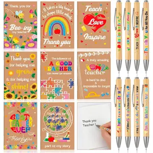 16 count Teacher Appreciation Gifts in Bulk 8 Teacher Notebooks and 8 Teachers Pens, Notebooks Inspirational  for Teachers Office  Supplies Thank You Teacher Notebooks Ballpoint Pens