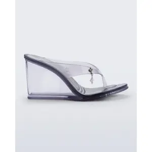 Melissa Nabeela Wedge Sandals with Transparent Heel and Starry Design