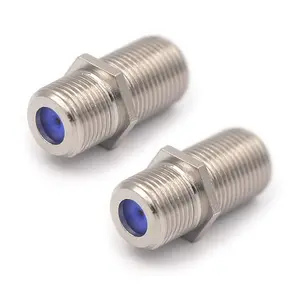 RG6 Coaxial Cable Connectors F-Type Silver Plated Adapter Female to Female for TV Cables Satellite Receiver VCR Cable Modem