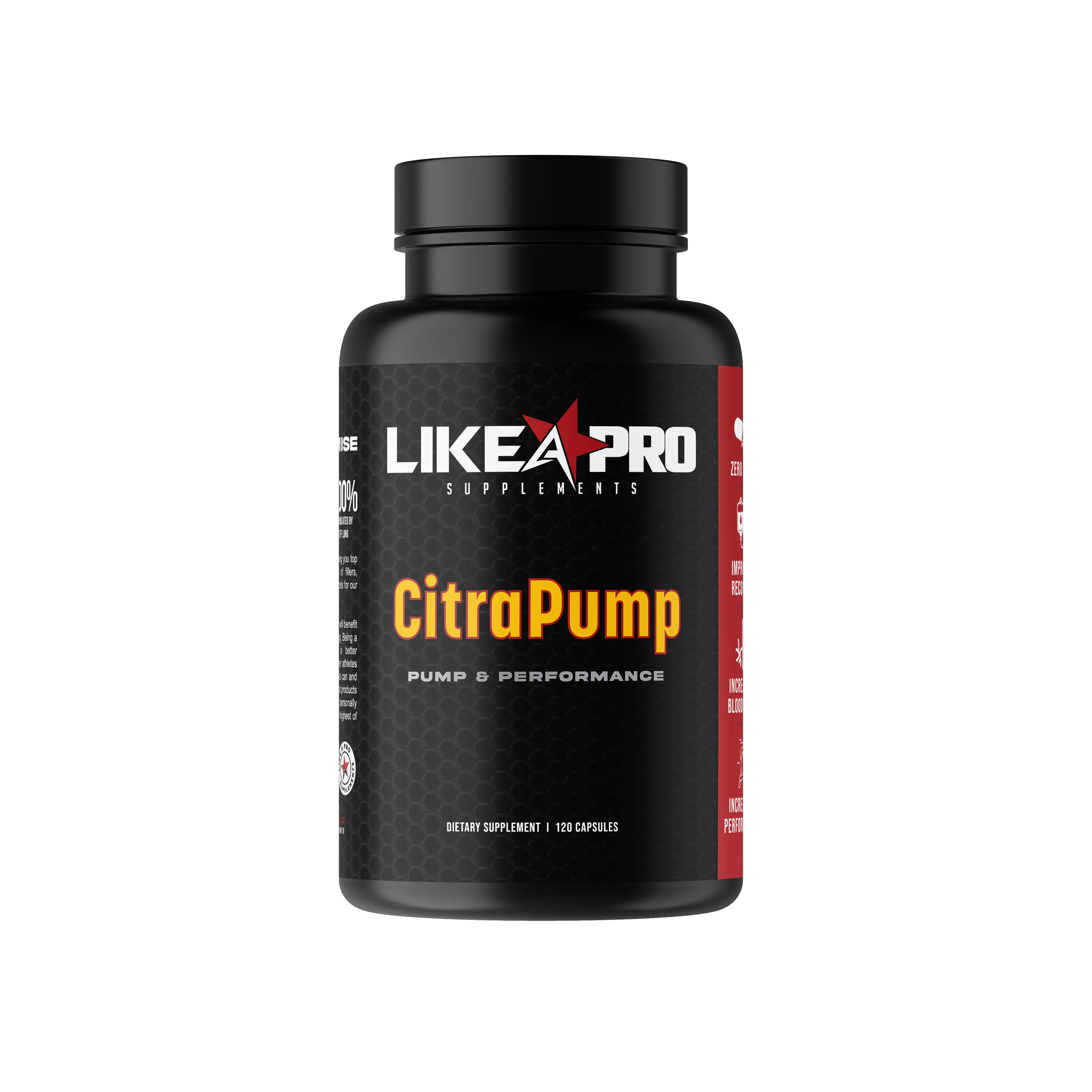 Like A Pro Citrapump Fitness Supplement Capsules - Contains Vitac, Ideal for Workout Use, Gym Fitness Supplement, Supplement Fitness