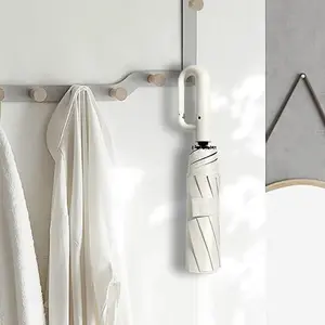 Windproof Travel Folding Compact Golf  Umbrella Automatic Open/Close,Lightweight Portable Parasol Outdoor,Sun/Rain,Protection,Perfect Carabiner Handle Design Cover