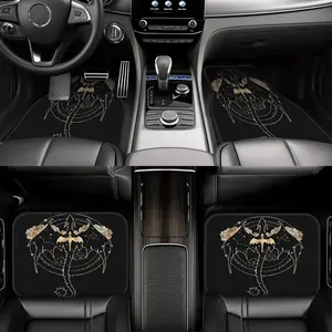 4pcs Celestial Tairn And Andarna Fourth Wing Officially Licensed Car Floor Mats, Durable Polyester Fiber, Fit for Cars, Ideal Gift, Vehicle Interior Mats, Playful Design, Durable Mats, Car Mats, Car Mats Set