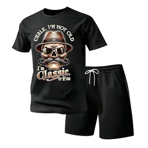Men's Soft Smooth Seamless "I'm Not Old, I'm Classic Foo" Graphic T-Shirt - Cholo Chicano Lowrider Design, Black Cotton Short-Sleeve Menswear Set, Casual Round Neck, Machine Washable, All-Season Apparel