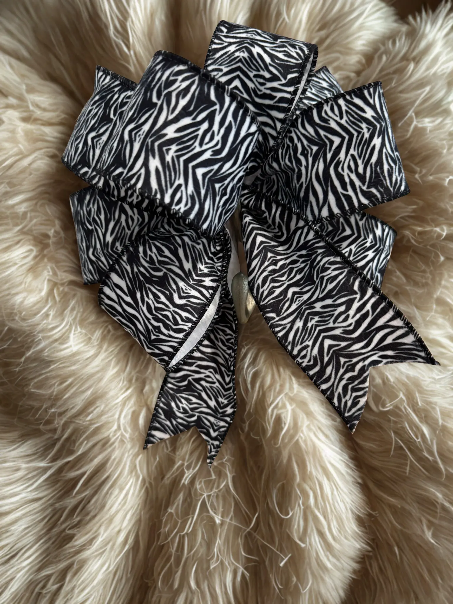 2.5 in Zebra Print Ribbon