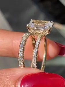 Elegant Women's Zirconia Ring Set, Perfect for Valentine's Day, Weddings, Parties, Birthdays & Anniversaries, All Seasons Wear