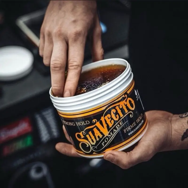 SUAVECITO Original Pomade - Men's Strong Hold Hair Care Styling Gel with Long-Lasting Shine for All-Day Styling, 32oz Tub