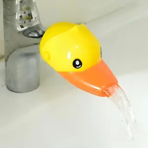 1pc Plastic Silicone Faucet Extender, Cartoon Pattern, Splash-Proof and Flow Guide, Not Drinking