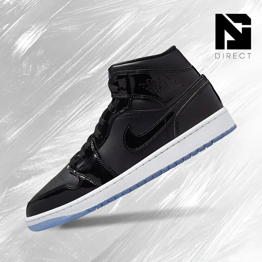 NIKE Men's Air Jordan 1 Mid SE Space Jam Vintage Design Running Sneakers - Male Gym-to-Street Casual Lifestyle Shoes, Shock-Absorb Comfort, Back-to-School Versatile Use, Style DV1308-004