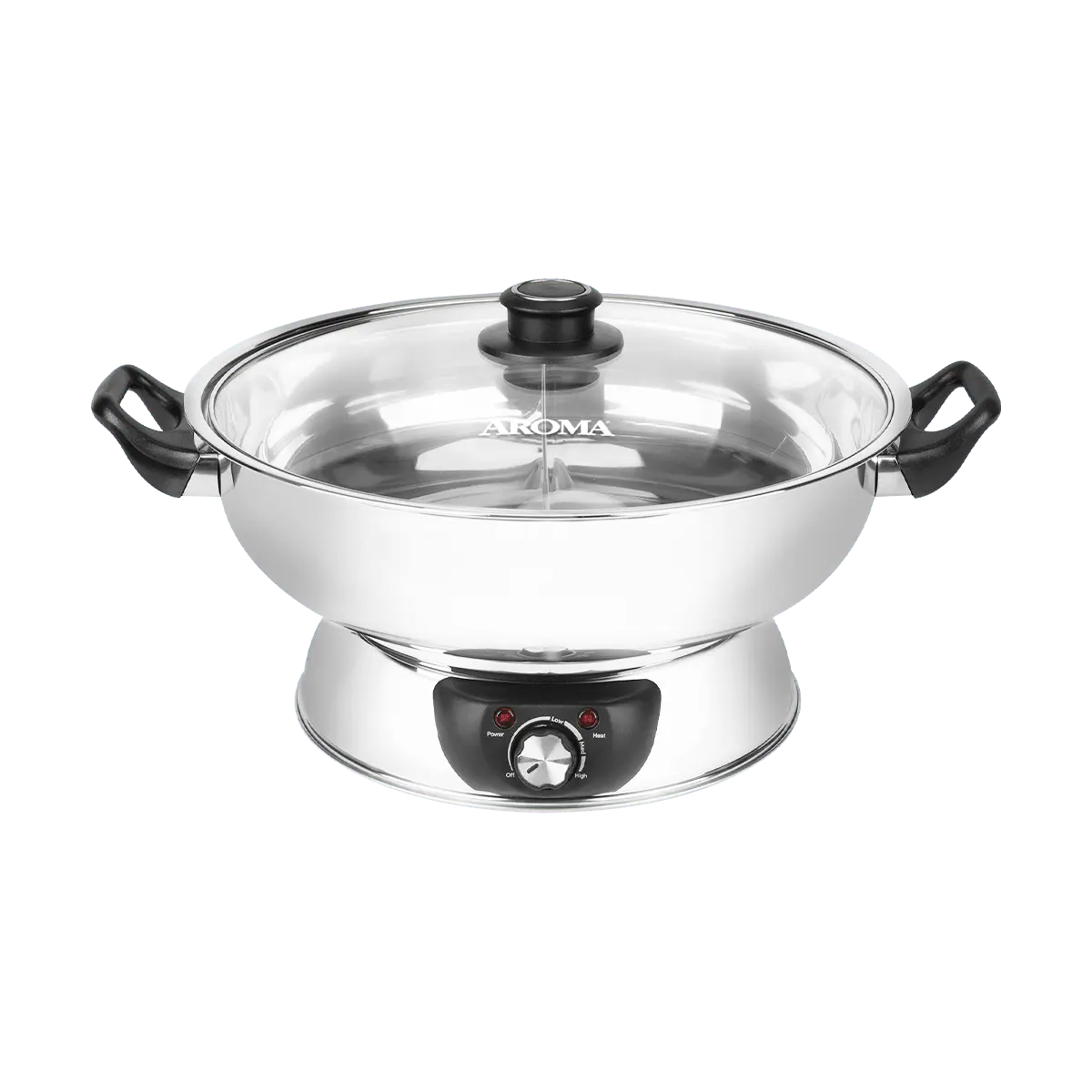 AROMA 【 Guarantee】5-Qt Stainless Steel Electric Shabu Hot Pot with Lid ASP-610, 1 Year Mfgr Warranty AROMA 【 Guarantee】5-Qt Stainless Steel Electric Shabu Hot Pot with Lid ASP-610, 1 Year Mfgr Warranty