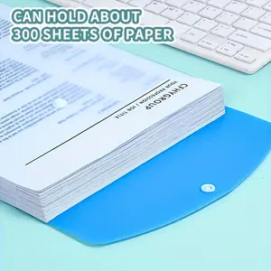 6pcs A4 High-Capacity Loose-Leaf Binder Set with 11-Hole Binding Rings, Modern PP Material, Expandable Button and Label Pockets, Suitable for School, Home, Office, Work, Travel - Portable Design