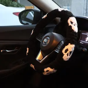 KnottieSkull Crochet Knit Handmade Steering Wheel Cover - Car Interior Accessory & Decorative Ornament in Custom Colors